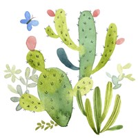 Happy Cactus II Fine Art Print