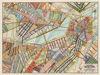 Modern Map of Boston Fine Art Print