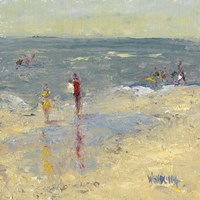 Impasto Beach Day I Fine Art Print