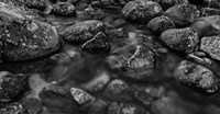 River Rocks 2 Black & White Fine Art Print