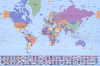 World Map Framed Print