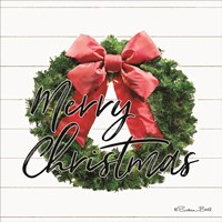 Merry Christmas Wreath Fine Art Print