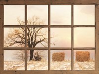 View of Winter Fields Fine Art Print