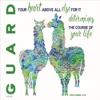 Guard Your Heart Llamas Fine Art Print