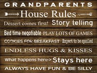 Grandparents House Rules Fine Art Print
