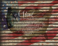 I Stand American Flag on Metal Fine Art Print