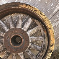 Old Wheel II Fine Art Print