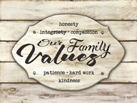 Our Family Values Fine Art Print
