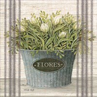 Galvanized Flores Fine Art Print
