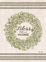 Bless This Home Wreath Fine Art Print