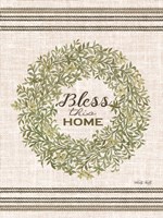 Bless This Home Wreath Fine Art Print