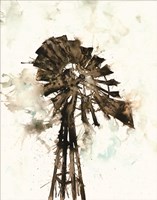 Watercolor Windmill Fine Art Print