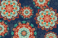 Folk Floral VIII Dark Fine Art Print