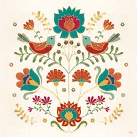 Folk Floral II Fine Art Print
