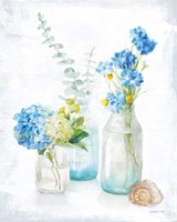 Beach Cottage Florals III Framed Print