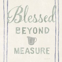 Floursack Kitchen VI Sea Foam Framed Print