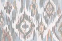Ikat Jewel I blush grey Fine Art Print