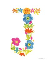 Floral Alphabet Letter X Fine Art Print