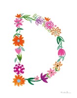 Floral Alphabet Letter IV Fine Art Print