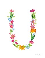 Floral Alphabet Letter XXI Fine Art Print