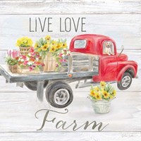 Vintage Truck Sentiment I (red) Fine Art Print