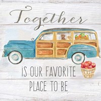 Vintage Truck Sentiment II (blue) Fine Art Print