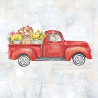 Vintage Red Truck Fine Art Print