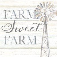 Windmill Farm Sweet Farm Sentiment Fine Art Print