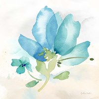 Poppy Single Blue Fine Art Print