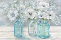 Vintage Jar Bouquet Landscape Fine Art Print