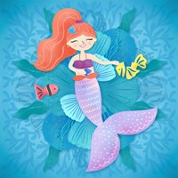 Mermaid Red Hair Fine Art Print