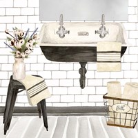 Farmhouse Bath II Sink Fine Art Print