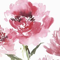 Crimson Blossoms I Framed Print