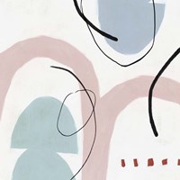 Elasticity I Blush Framed Print