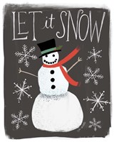 Let It Snow Snowman Fine Art Print