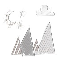 Moon and Mountains Fine Art Print