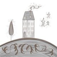 Primitive House on Hill Fine Art Print