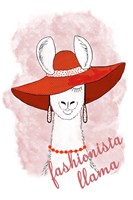 Fashionista Llama Fine Art Print