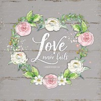 Love Wreath - Gray Fine Art Print