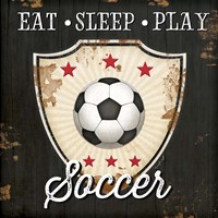 Eat, Sleep, Play, Soccer Fine Art Print