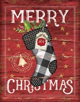 Merry Christmas Stocking Fine Art Print