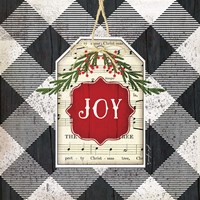 Joy Christmas Plaid Fine Art Print