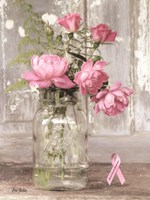 Pink Roses for Breast Cancer Awareness Fine Art Print