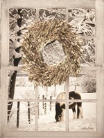 Winter Horse Window View Fine Art Print