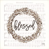 Blessed Assurance Bless Wreath Fine Art Print