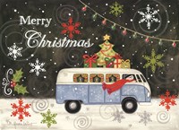 VW Christmas Bus Fine Art Print