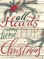All Hearts Come Home for Christmas Shiplap Fine Art Print