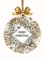 Merry Christmas Ornament Fine Art Print