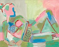 Sunbather Series:  Recline in Kiwi Fine Art Print