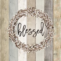 Blessed Pussy Willow Wreath Fine Art Print